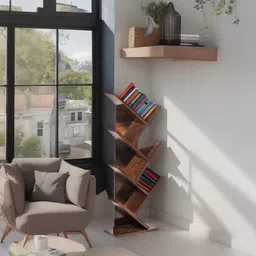 yovatechline Engineered wood Solid Wood Open Book Shelf-picture-14