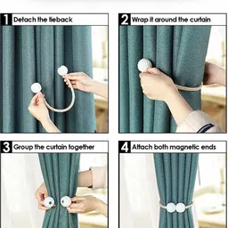 furnishingkart White Tieback Hook, Trimming, Tassels, Curtain Hooks image 5