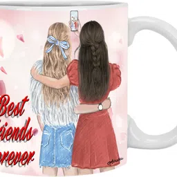 "Best Friends Forever" Crazy Girls Style|Best Gift For Friends|Friendship Day|Printed Ceramic Coffee Mug-image-5