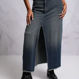 tokyo talkies Women Solid Regular Light Blue Skirt-picture-29