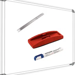sriratna Non Magnetic 1 2 X 2 feet Glossy White Board, One Side White Board Marker and Reverse Side Green Chalk Board Surface Whiteboard with 1 Marker, 1 Scale 30cm And 1 Duster, Whiteboards and Duster Combos-picture-10
