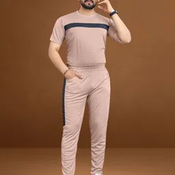 bajrangfab Men Night Suit Set Beige Self Design-picture-20