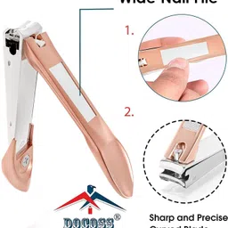 docoss Stainless Steel Professional Nail Cutter Kit,Nail Cutter With Catcher image 3