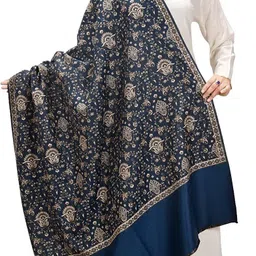 Royal-E-Kashmir Wool Self Design Women, Men Shawl-image-16