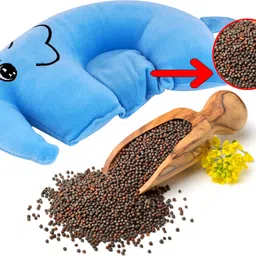 fenzi kids Pillow for Newborn Baby-Round Head Shaping Baby Pillow, 0-12 Months Mustard Seeds Animals Baby Pillow Pack of 1-picture-27