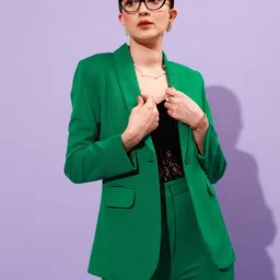 street9 Women Solid Single Breasted Casual Blazer-picture-36