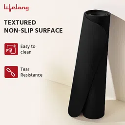 lifelong LLYM91 EVA Material Anti-Slip Black 4 mm Yoga Mat image 5