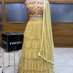 sonu creation Self Design Semi Stitched Lehenga Choli image 2
