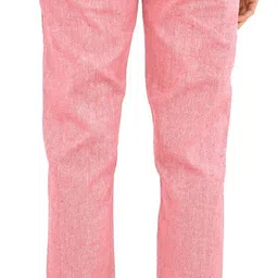quaclo Women Regular Fit Pink Pure Cotton Trousers image 2
