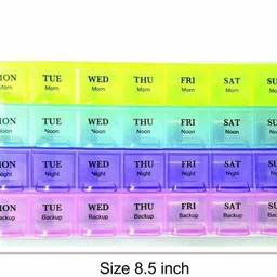 tptc Yes Pill Medicine Organizer Box/Medicine Reminder & Storage Box for 28 Days or 4 Weeks Pill Box image 3