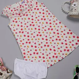 One Friday Girls Floral Printed Sleeveless Pure Cotton Maxi Dress-picture-37