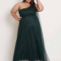 U&F Women Plus Size Net Maxi Dress-picture-30