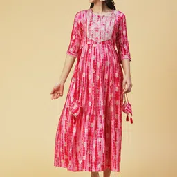 FASHOR Ethnic Motifs Printed Gotta Patti Kurta-picture-36