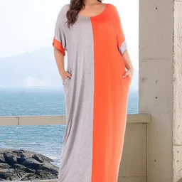 LULU & SKY Colourblocked A Line Maxi Dress-picture-36