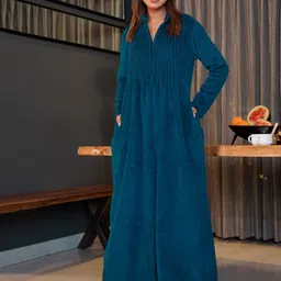 FEATHERS CLOSET Self Design Woollen Maxi Dress-image-73