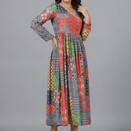 Juniper Ethnic Motifs Printed Fit & Flare Ethnic Dress image 3