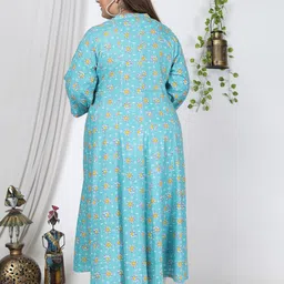 Swasti Plus Size Floral Printed A-Line Kurta image 5