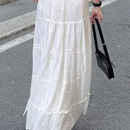 LULU & SKY Pure Cotton A-line Maxi Skirt image 5