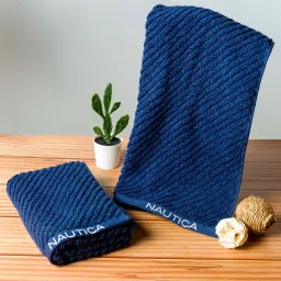 nautica Grey Memory Foam Anti-Skid Solid Bath Mat - Large image 1