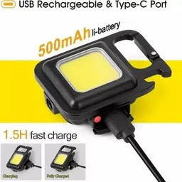 99drops Keychain flash-Light with Bottle Opener-LED Front Light (Black) Torch image 2