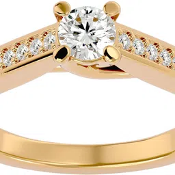 JEWELIES Simmering Solitaire Sterling Silver 925 Yellow Gold ring Cubic Zirconia Silver ring-picture-25