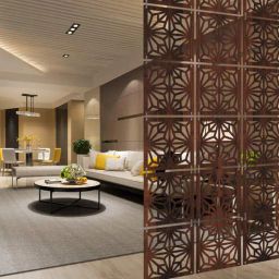 random Walnut Engineering Wood (Pack Of 12) Hanging Room Divider-picture-37