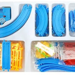 kiditos Electronic Train Tracks Racer Educational Building Blocks with Sound & Light image 3