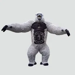 JUMP N PLAY Fur Mascot Gorila Character (8 Feet ) Elders Halloween Costume-image-4