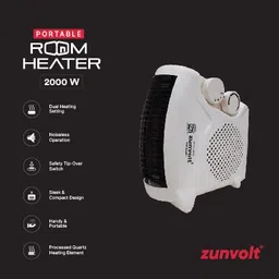 zunvolt Ambrus -White 2000 W Fan Room Heater image 2