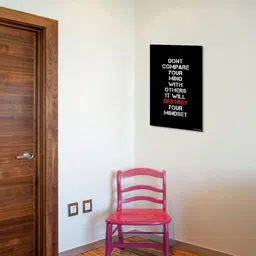 poster deal Don't Compare Your Mind Poster | Motivational Quote Wall Art for Bedroom, Office, | Wall Poster for Home, Office & Garage Decor | Premium Paper Print | Minimalist Paper Print Wall Poster 12 x 18 inch Paper Print image 5