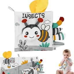 qpets Baby Cloth Book Soft Plush Tails Sensory Travel Toy-picture-31