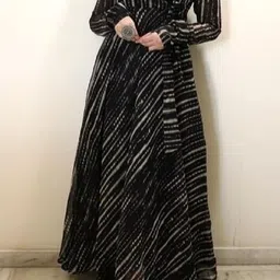 fashion2wear Women Gown Black Maxi/Full Length Dress-picture-16