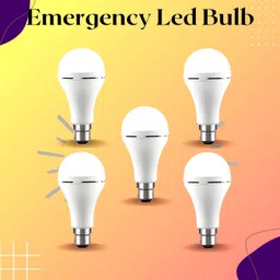 guggu Rechargeable Emergency Bulb Inverter Bulb, 3Hr Battery Backup_Pack of 5 P129 3 hrs Bulb Emergency Light-picture-10