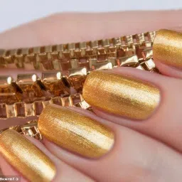 florero Golden High-Shine Long & Lasting Professional Nail Polish Shimmer Gold image 4