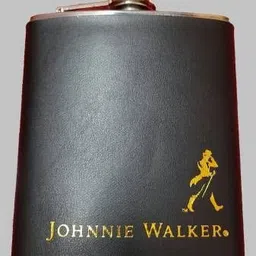 vishmart Johnnie Walker and Stitched Leather Alcoholic Beverage Hip Flask Holder Stainless Steel Hip Flask image 2