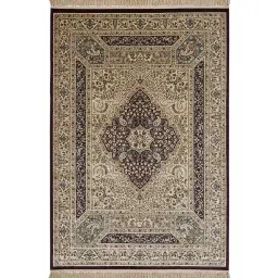 obsessions Maroon and Beige Persian 3x5 Feet Machine Made Carpet image 2