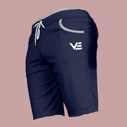 wereko Pack of 3 Solid Men Dark Blue, Black, Light Blue Casual Shorts image 3