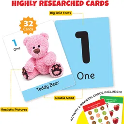 little berry NUMBERS Flash Cards for Kids (32 Cards) | Fun Learning Toy for 2-6 years image 4