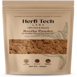 herb-tech labs 100% Pure & Natural Reetha Powder | Herbal Hair Cleanser for Healthy image 1