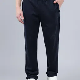 cantabil Men Solid Dark Blue Track Pants image 1