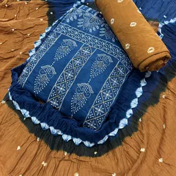 drashti creation Unstitched Cotton Blend Salwar Suit Material Embellished-picture-26