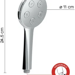 ontap Multi Function High Pressure Chrome Shower Head Handheld image 2
