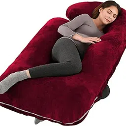 jaga home decor Ultra Soft J - Shaped Maternity Pillow Microfibre Solid Pregnancy Pillow Pack of 1-picture-13