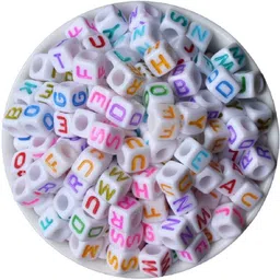 bbs deal 450 Pieces 6mm DIY White Colorful Acrylic Alphabet Letter Cube Beads for jewelry making, Bracelets, Necklaces,Children's Educational Toys, Key Chains and Kids Jewelry-picture-25