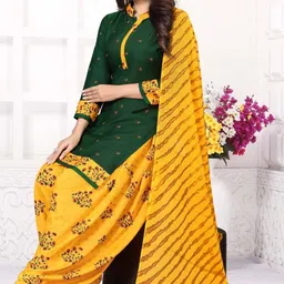 houseofcommon Unstitched Crepe Salwar Suit Material Printed image 1