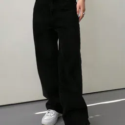 mercel Women Loose Fit High Rise Black Jeans-picture-18