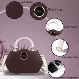 fiago Black, Brown Women Sling Bag Elegant Women’s Sling bag– Lightweight, Durable & Trendy Design image 5