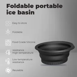 mbvtreads Silicone Massage Bowl Facial Ice Bath,Collapsible Bowl for Face Ice Bath with Built-in Icetray Disposable image 2