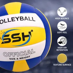 sumangalam enterprises OFFICIAL 18 PANNEL VOLLEYBALL WITH AIR PUMP Volleyball - Size: 4 image 2