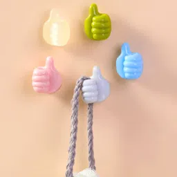 abr Self-Adhesive Silicone Thumb Wall Hooks for Hanging - Multi-Function Cable Clips Hook 10 image 2